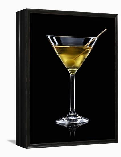 A Manhattan Dry with Olive-Walter Pfisterer-Framed Premier Image Canvas