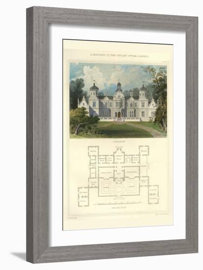 A Mansion in the Stuart Style, James I-Richard Brown-Framed Art Print