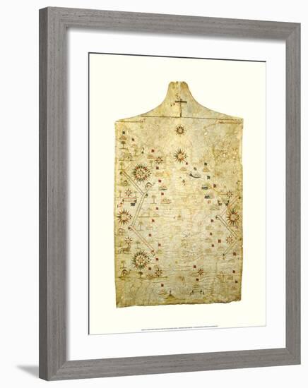 A Manuscript Portolan Chart-17th Century School -Framed Premium Giclee Print