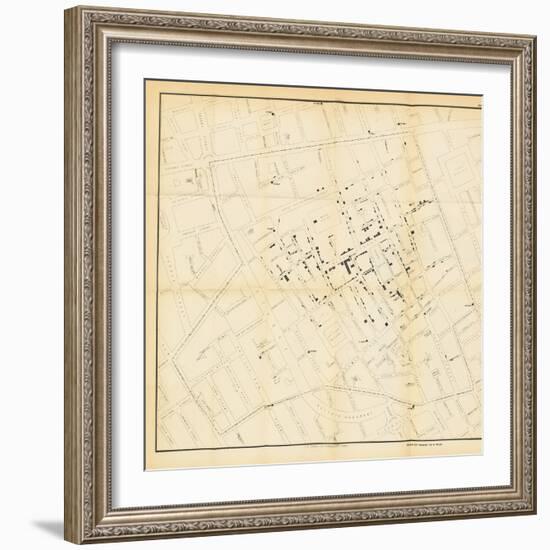 A Map from 'On the Mode of Communication of Cholera', 1855-John Snow-Framed Giclee Print