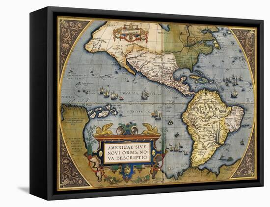 A Map of America, 1612-Abraham Ortelius-Framed Premier Image Canvas