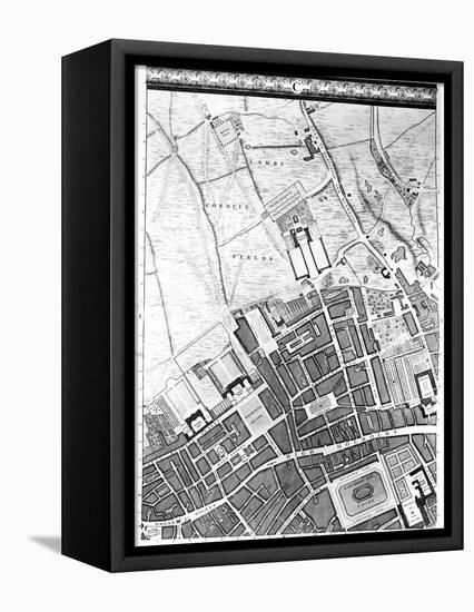 A Map of Bloomsbury and Holborn, London, 1746-John Rocque-Framed Premier Image Canvas