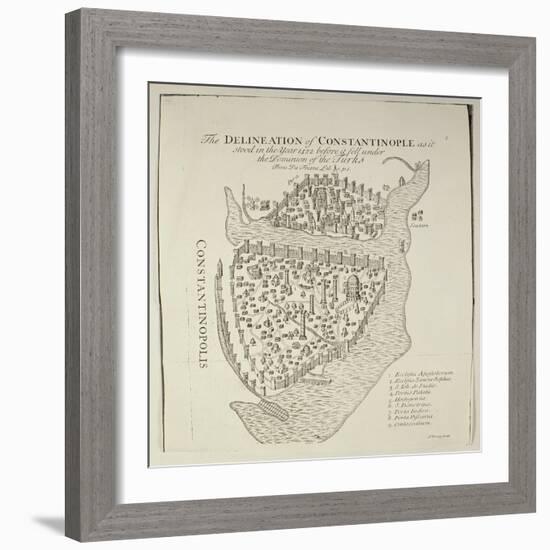 A Map of Constantinople in 1422-Cristoforo Buondelmonti-Framed Giclee Print