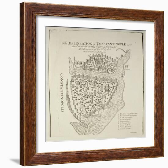 A Map of Constantinople in 1422-Cristoforo Buondelmonti-Framed Giclee Print