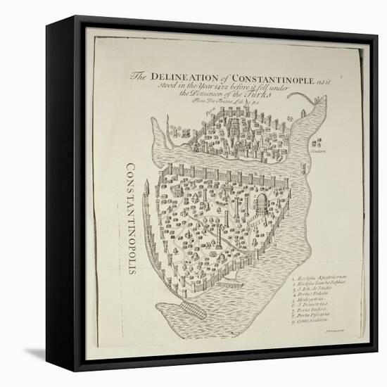 A Map of Constantinople in 1422-Cristoforo Buondelmonti-Framed Premier Image Canvas