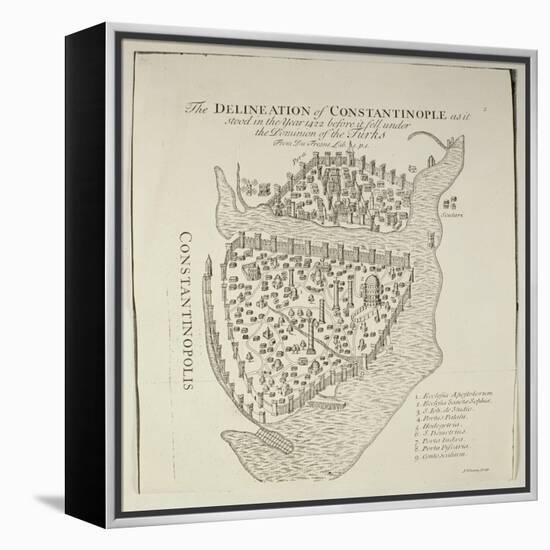 A Map of Constantinople in 1422-Cristoforo Buondelmonti-Framed Premier Image Canvas