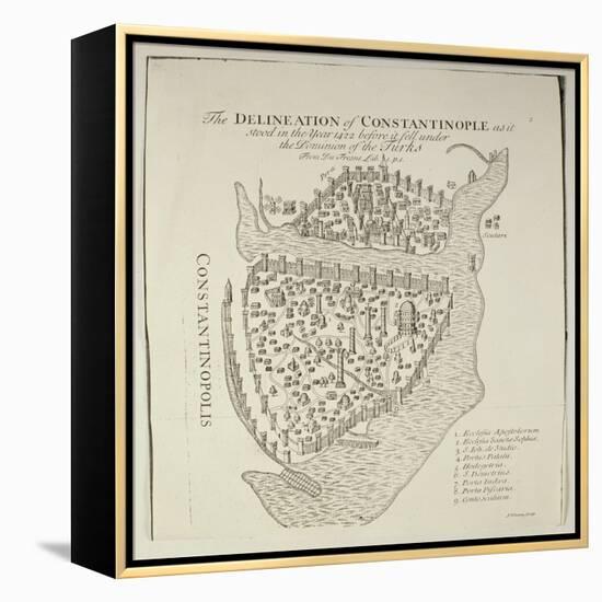 A Map of Constantinople in 1422-Cristoforo Buondelmonti-Framed Premier Image Canvas