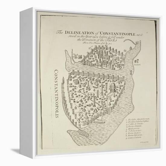 A Map of Constantinople in 1422-Cristoforo Buondelmonti-Framed Premier Image Canvas