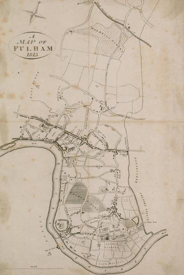 A Map of Fulham, London, 1813 Giclee Print | Art.com