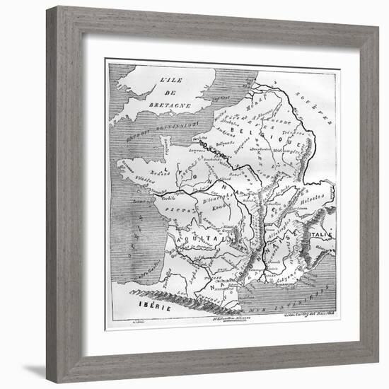 A Map of Gaul During the Time of Augustus, 1848, (1882-188)-MacCarthy-Framed Giclee Print