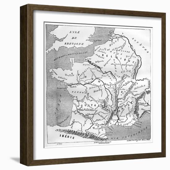 A Map of Gaul During the Time of Augustus, 1848, (1882-188)-MacCarthy-Framed Giclee Print