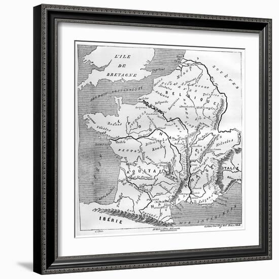 A Map of Gaul During the Time of Augustus, 1848, (1882-188)-MacCarthy-Framed Giclee Print