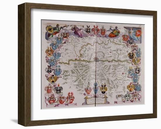 A Map of Germany Centred on Frankfurt from Le Grand Atlas Ou Cosmograph E Blaviane, 1667-Henry Thomas Alken-Framed Giclee Print