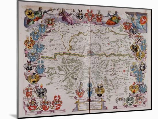 A Map of Germany Centred on Frankfurt from Le Grand Atlas Ou Cosmograph E Blaviane, 1667-Henry Thomas Alken-Mounted Giclee Print