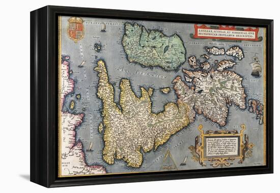 A Map of Great Britain, 1587-Abraham Ortelius-Framed Premier Image Canvas