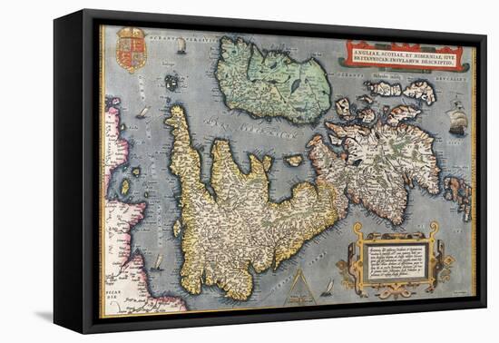 A Map of Great Britain, 1587-Abraham Ortelius-Framed Premier Image Canvas