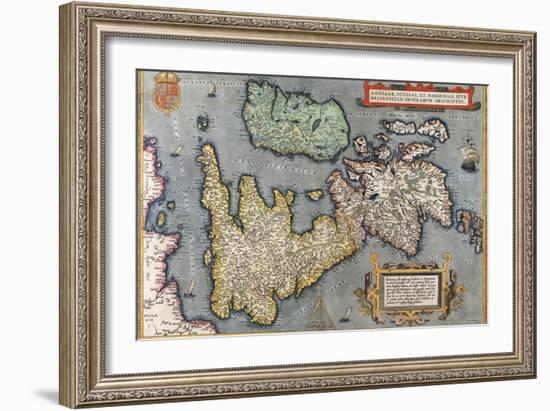 A Map of Great Britain, 1587-Abraham Ortelius-Framed Giclee Print