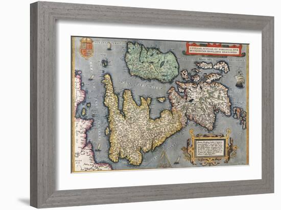 A Map of Great Britain, 1587-Abraham Ortelius-Framed Giclee Print