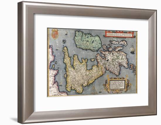 A Map of Great Britain, 1587-Abraham Ortelius-Framed Giclee Print