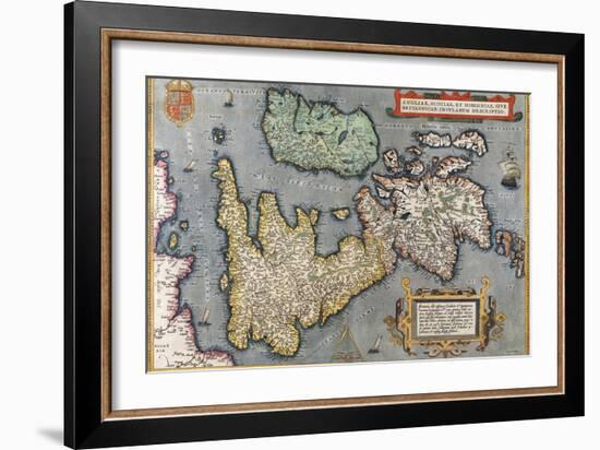 A Map of Great Britain, 1587-Abraham Ortelius-Framed Giclee Print