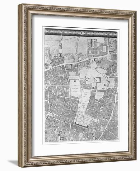 A Map of Moorfields and Hoxton, London, 1746-John Rocque-Framed Giclee Print