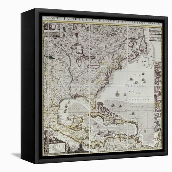 A Map of the British Empire in America, circa 1734-Henry Popple-Framed Premier Image Canvas