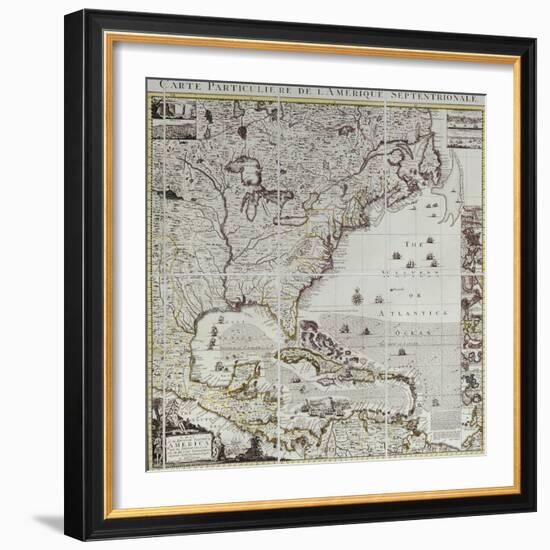 A Map of the British Empire in America, circa 1734-Henry Popple-Framed Giclee Print