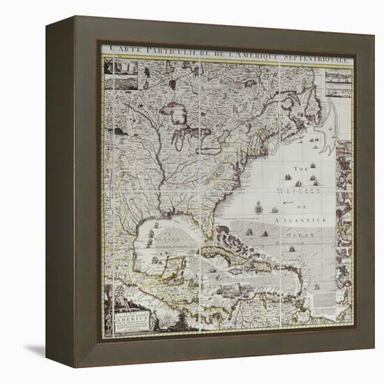 A Map of the British Empire in America, circa 1734-Henry Popple-Framed Premier Image Canvas