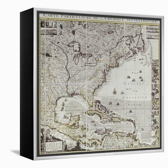 A Map of the British Empire in America, circa 1734-Henry Popple-Framed Premier Image Canvas