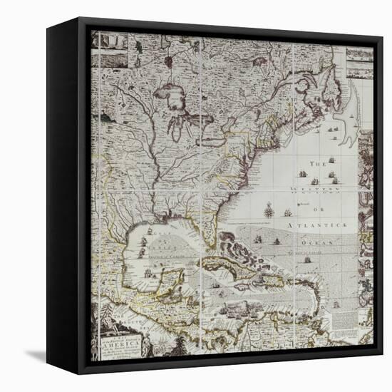 A Map of the British Empire in America, circa 1734-Henry Popple-Framed Premier Image Canvas