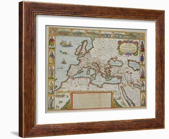 A Map of the New Roman Empire, circa 1610 by John Speed (1552-1629)-null-Framed Giclee Print