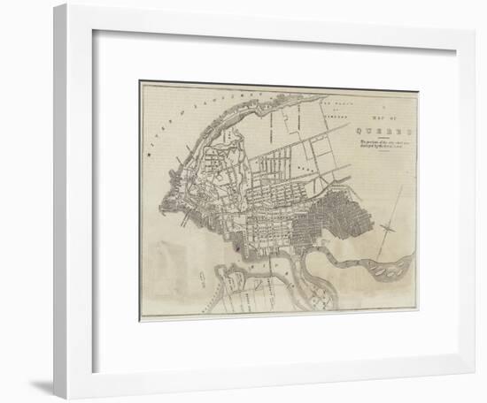 A Map of the Quebec-null-Framed Giclee Print