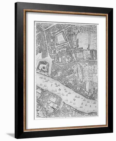 A Map of the Tower of London, 1746-John Rocque-Framed Giclee Print