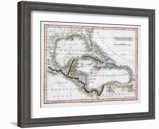 A Map of the West Indies, 1808-C Smith-Framed Giclee Print