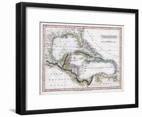 A Map of the West Indies, 1808-C Smith-Framed Giclee Print