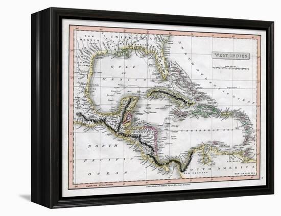 A Map of the West Indies, 1808-C Smith-Framed Premier Image Canvas