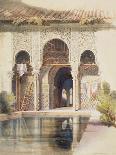 The Court of Myrtles, Alhambra, Mid-19th Century-A. Margaretta Burr-Premier Image Canvas