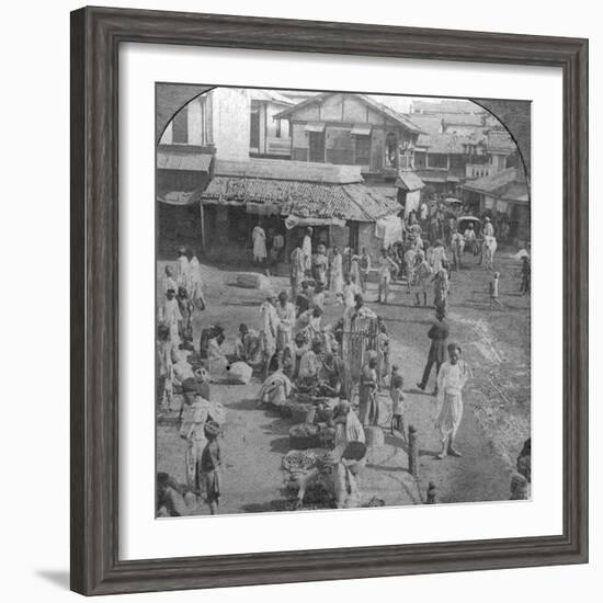 A Market in Ahmedabad, India, 1902-BL Singley-Framed Photographic Print