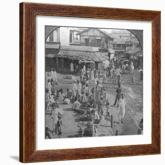 A Market in Ahmedabad, India, 1902-BL Singley-Framed Photographic Print