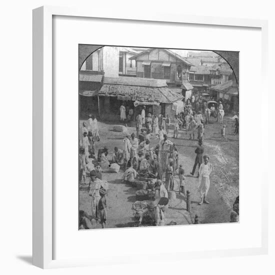 A Market in Ahmedabad, India, 1902-BL Singley-Framed Photographic Print