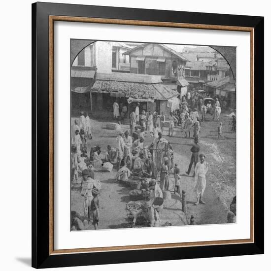 A Market in Ahmedabad, India, 1902-BL Singley-Framed Photographic Print