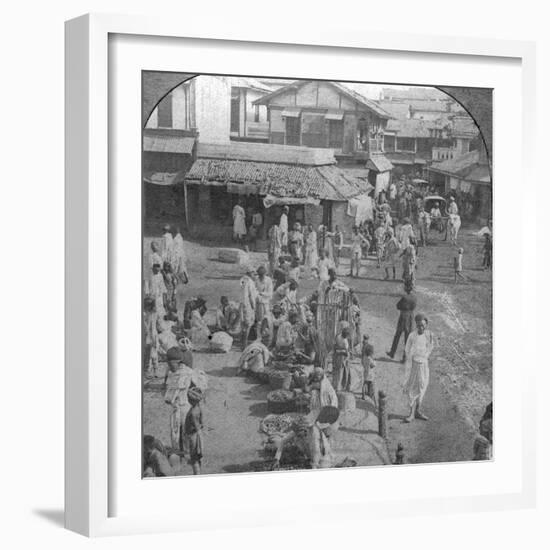 A Market in Ahmedabad, India, 1902-BL Singley-Framed Photographic Print