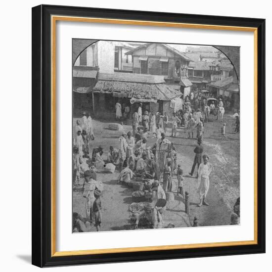 A Market in Ahmedabad, India, 1902-BL Singley-Framed Photographic Print