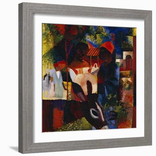 A Market in Tunis, 1914-Auguste Macke-Framed Giclee Print