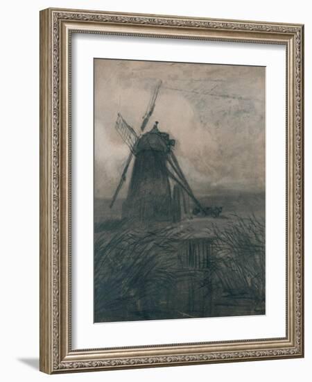 'A Marsh Mill', c1840-Thomas Lound-Framed Giclee Print