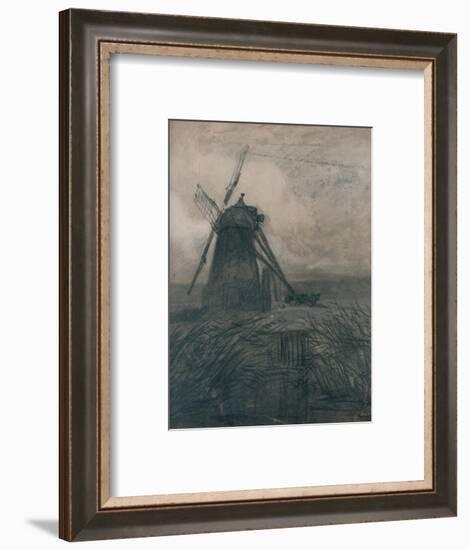 'A Marsh Mill', c1840-Thomas Lound-Framed Giclee Print
