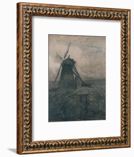 'A Marsh Mill', c1840-Thomas Lound-Framed Giclee Print