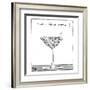 A martini glass full of olives, above reads "Mediterranean Martini" - New Yorker Cartoon-Christopher Weyant-Framed Premium Giclee Print