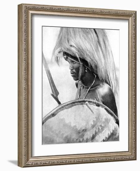 A Masai Warrior, Africa, 1936-null-Framed Giclee Print