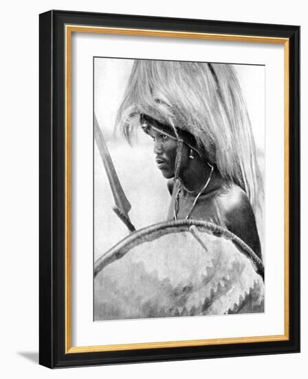 A Masai Warrior, Africa, 1936-null-Framed Giclee Print